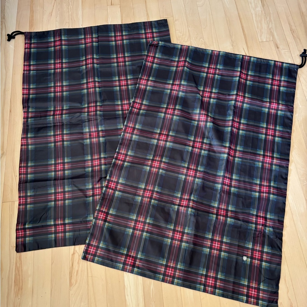 Plaid Drawstring Bags